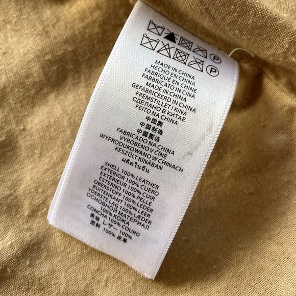 Michael Kors Tan Leather Motorcycle Jacket Size Small - Picture 15 of 15